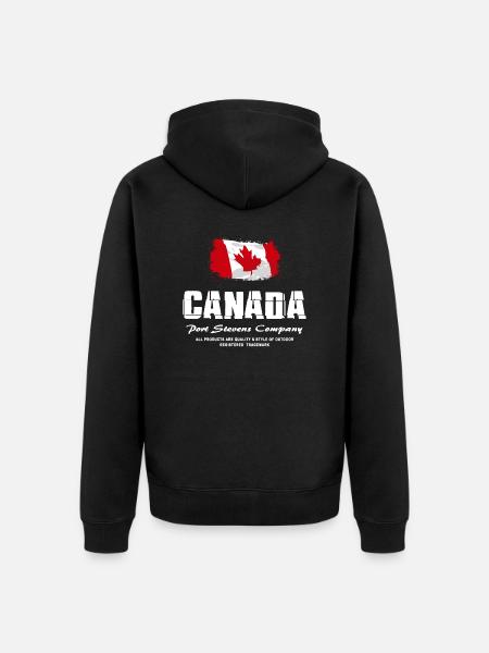 Maple Leaf - Canada Flag - Unisex Premium Bio Zip Hoodie - Schwarz