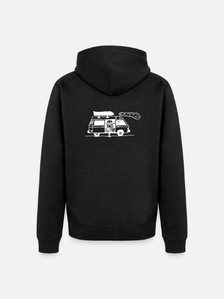 Travel adventure travel freedom - Unisex Premium Organic Zip Hoodie - black