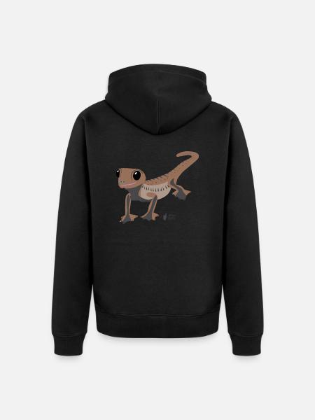 gecko - Unisex Premium Organic Zip Hoodie - black
