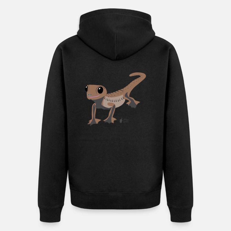 Gecko - Unisex Premium Bio Zip Hoodie - Schwarz