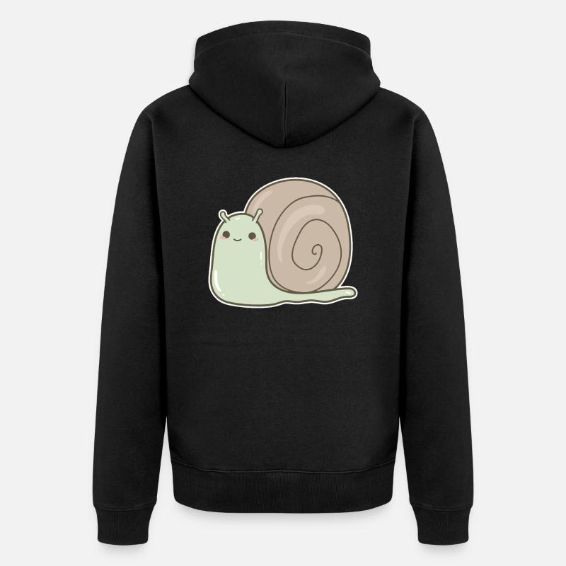 Escargot - Veste à capuche bio Premium Unisexe - noir