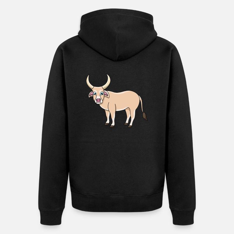 Bœufs - Veste à capuche bio Premium Unisexe - noir