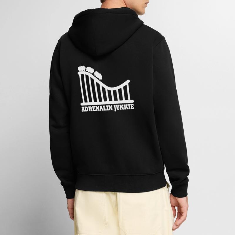 Rollercoaster Roller Coaster Amusement Park Unisex Premium Organic Zip Hoodie