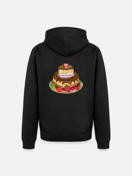 Cake - Unisex Premium Organic Zip Hoodie - black