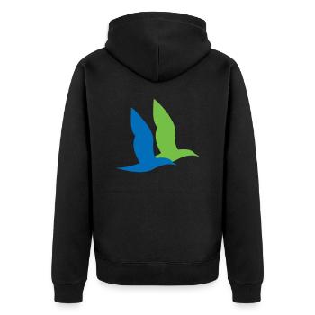 double oiseau maritime - Veste à capuche bio Premium Unisexe - noir - Dos - Nico (187cm)