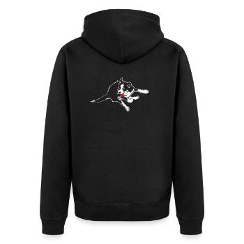 Flyball2 - Veste à capuche bio Premium Unisexe - noir - Dos - Nico (187cm)