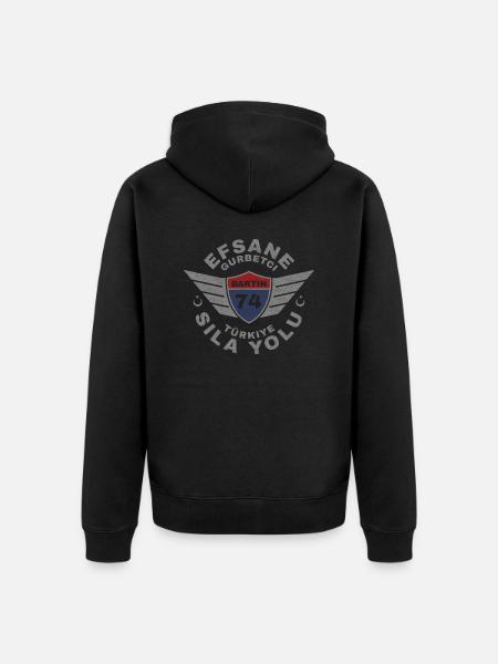 Bartin - Unisex Premium Bio Zip Hoodie - Schwarz