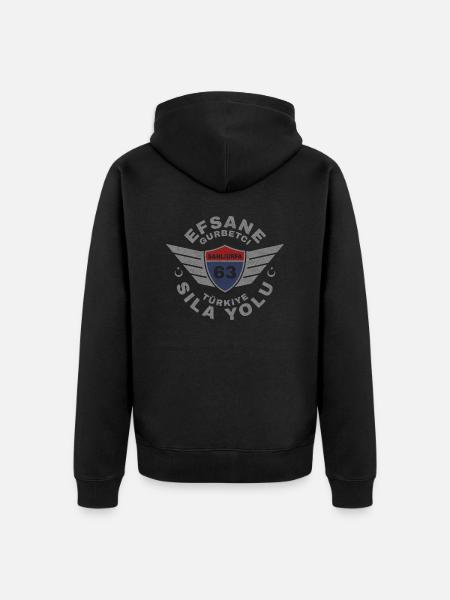 Şanlıurfa - Unisex Premium Organic Zip Hoodie - black