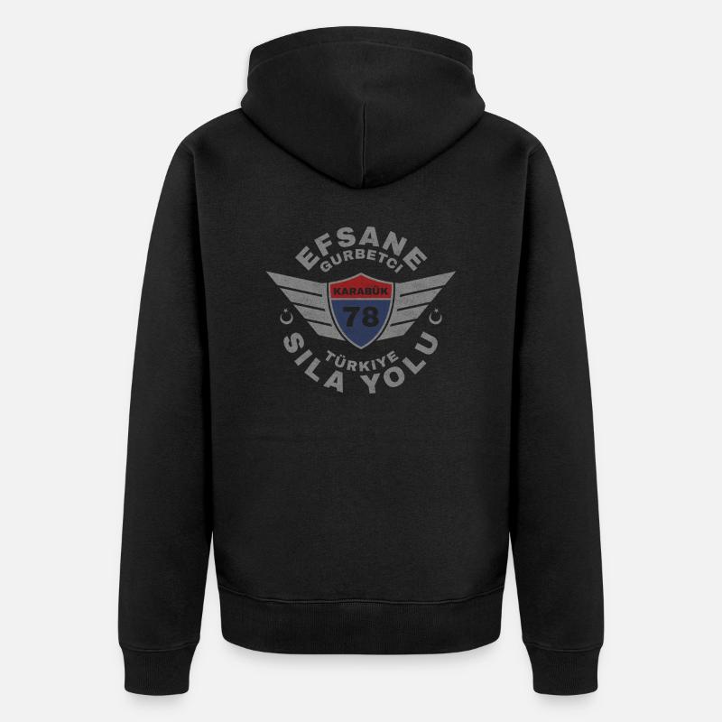 Karabük - Veste à capuche bio Premium Unisexe - noir