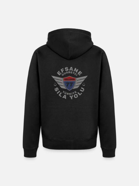 Yalova - Veste à capuche bio Premium Unisexe - noir