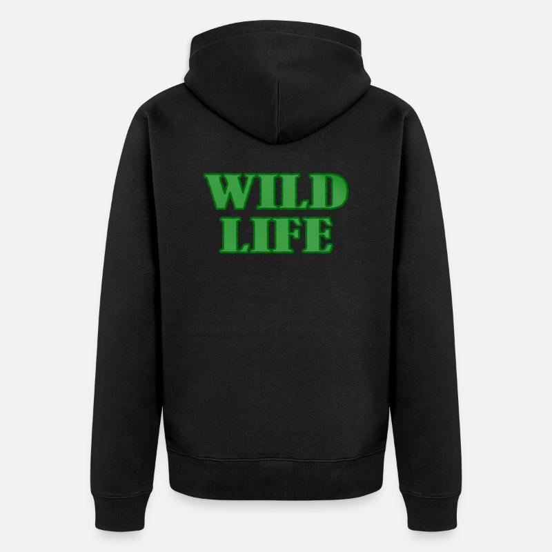 La vie sauvage en VOUS - Veste à capuche bio Premium Unisexe - noir