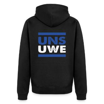 Uns Uwe Hamburg Erinnerung - Veste à capuche bio Premium Unisexe - noir - Dos - Nico (187cm)
