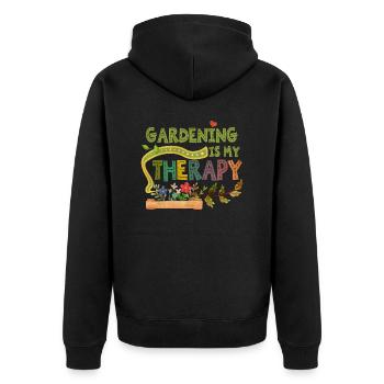 Jardiniers Jardiniers Jardinage Creuser une plante - Veste à capuche bio Premium Unisexe - noir - Dos - Nico (187cm)