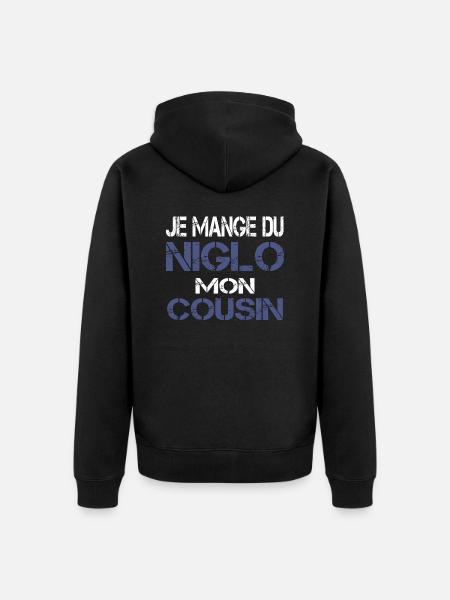 Je mange du Niglo - Veste à capuche bio Premium Unisexe - noir