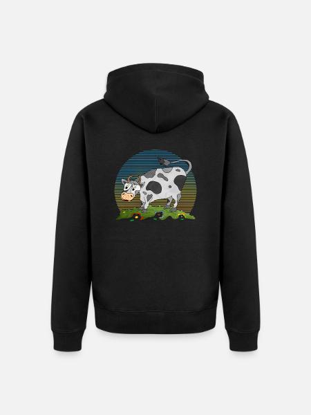 Bull - Unisex Premium Organic Zip Hoodie - black