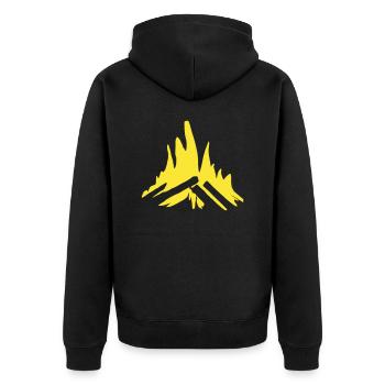 Campfire Camping Nature Forest Fire Vector 4 - Unisex Premium Organic Zip Hoodie - black - Back - Nico (187cm)