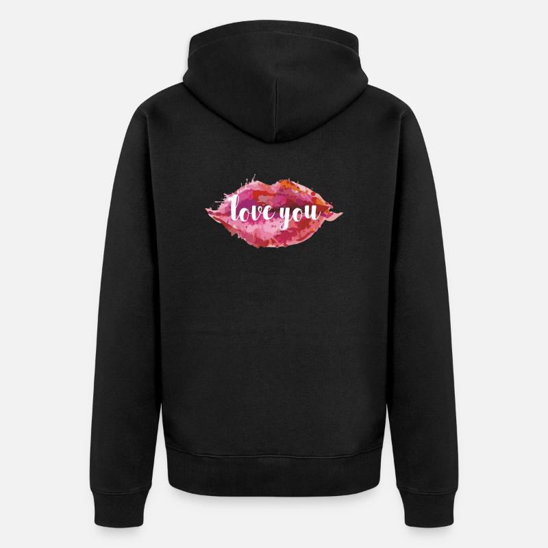 Love you - Veste à capuche bio Premium Unisexe - noir