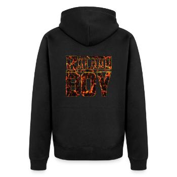 Balkan Kroatien Bosnien Serbien juge exyu boy boys - Unisex Premium Bio Zip Hoodie - Schwarz - Hinten - Nico (187cm)