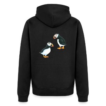 Macareux - Veste à capuche bio Premium Unisexe - noir - Dos - Nico (187cm)