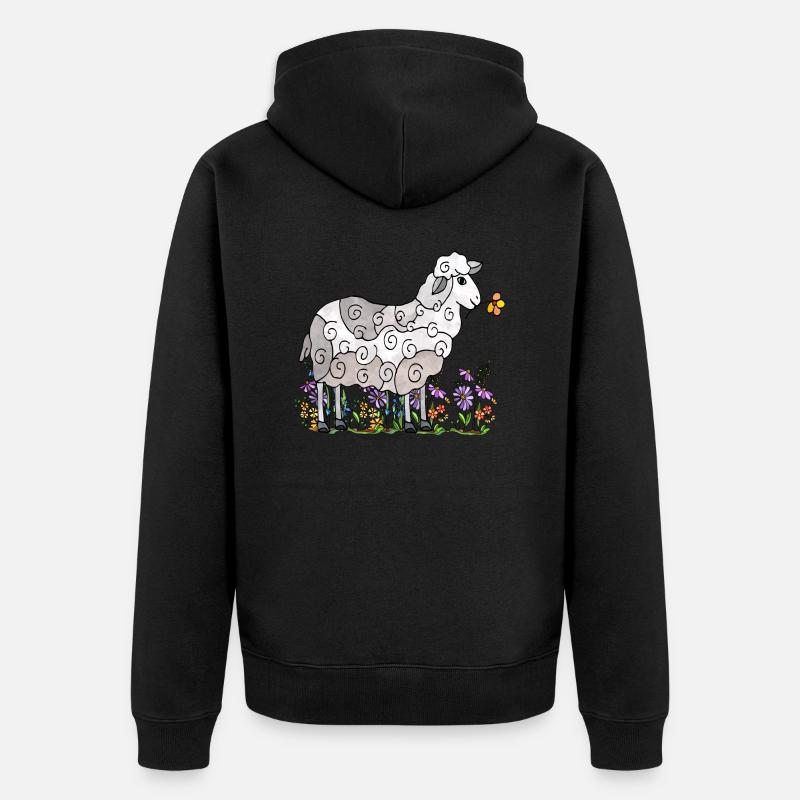 Mouton - Veste à capuche bio Premium Unisexe - noir