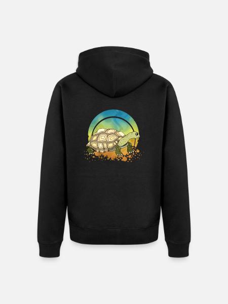 Tortoise - Unisex Premium Organic Zip Hoodie - black