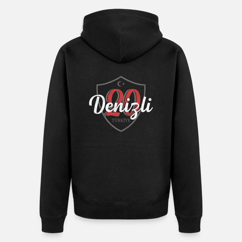 Denizli - Veste à capuche bio Premium Unisexe - noir