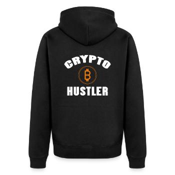Bitcoin Trading Crypto Stocks - Veste à capuche bio Premium Unisexe - noir - Dos - Nico (187cm)