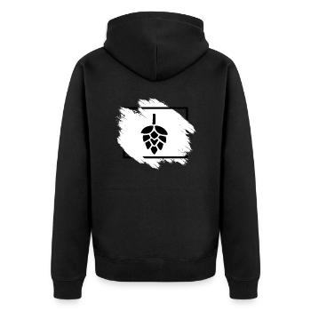 Beer Wine Whiskey Schnapps Alcohol - Unisex Premium Organic Zip Hoodie - black - Back - Nico (187cm)