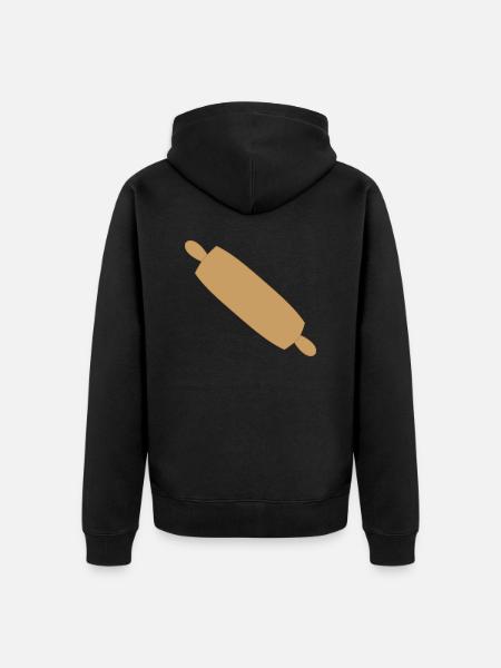 nudelholz - Unisex Premium Bio Zip Hoodie - Schwarz