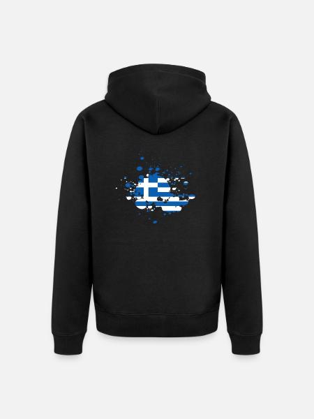 Grèce - Veste à capuche bio Premium Unisexe - noir