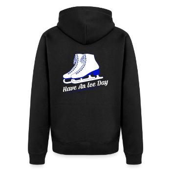 Have An Ice Day Skating Skater - Unisex Premium Organic Zip Hoodie - black - Back - Nico (187cm)