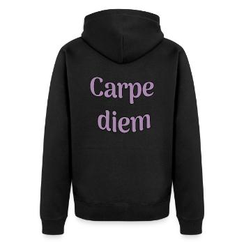 Carpe diem - Veste à capuche bio Premium Unisexe - noir - Dos - Nico (187cm)