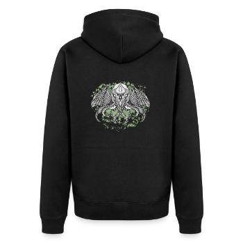 Cthulhu Ink II - Unisex Premium Organic Zip Hoodie - black - Back - Nico (187cm)