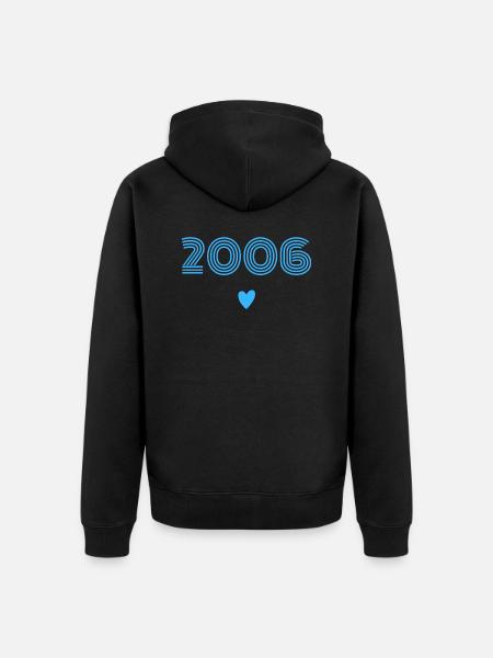 Born in 2006 boy - Unisex Premium Organic Zip Hoodie - black