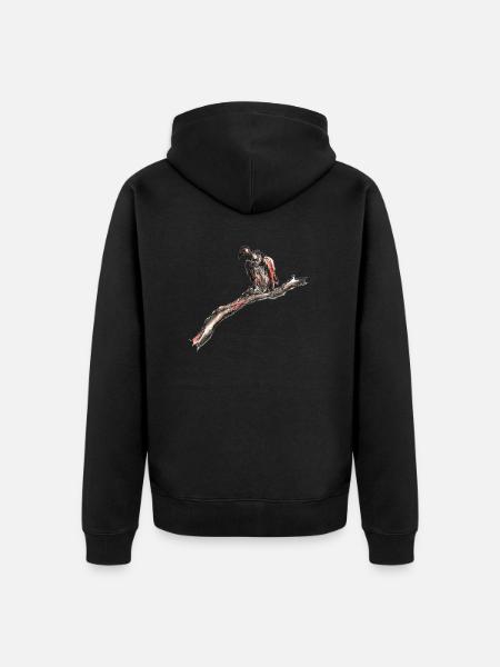 vautour - Veste à capuche bio Premium Unisexe - noir