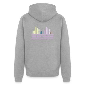 The Beat goes on DJ Musician Equalizer - Unisex Premium Organic Zip Hoodie - heather grey - Back - Nico (187cm)