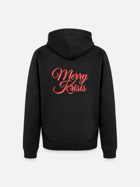 Merry Krisis - Unisex Premium Organic Zip Hoodie - black