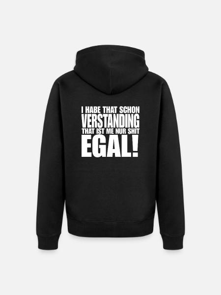 Egal - Unisex Premium Bio Zip Hoodie - Schwarz