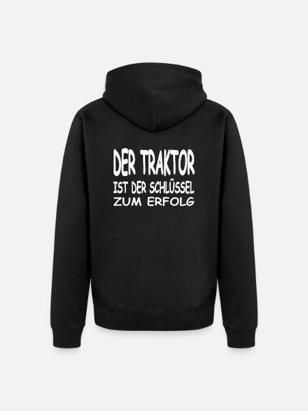 Traktor - Unisex Premium Bio Zip Hoodie - Schwarz