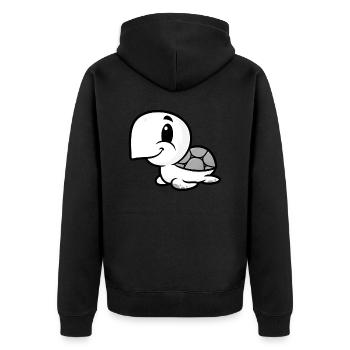Marine Conservation - Unisex Premium Organic Zip Hoodie - black - Back - Nico (187cm)