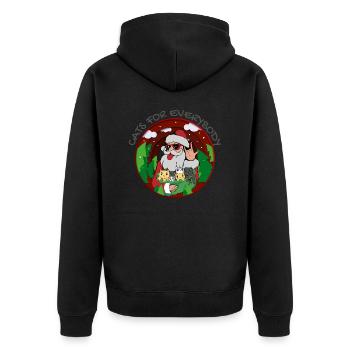Chats Pour Tout Le Monde Chat De Noël Drôle Hippister - Veste à capuche bio Premium Unisexe - noir - Dos - Nico (187cm)