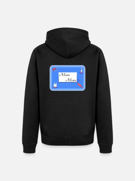 Moin Moin - Unisex Premium Organic Zip Hoodie - black
