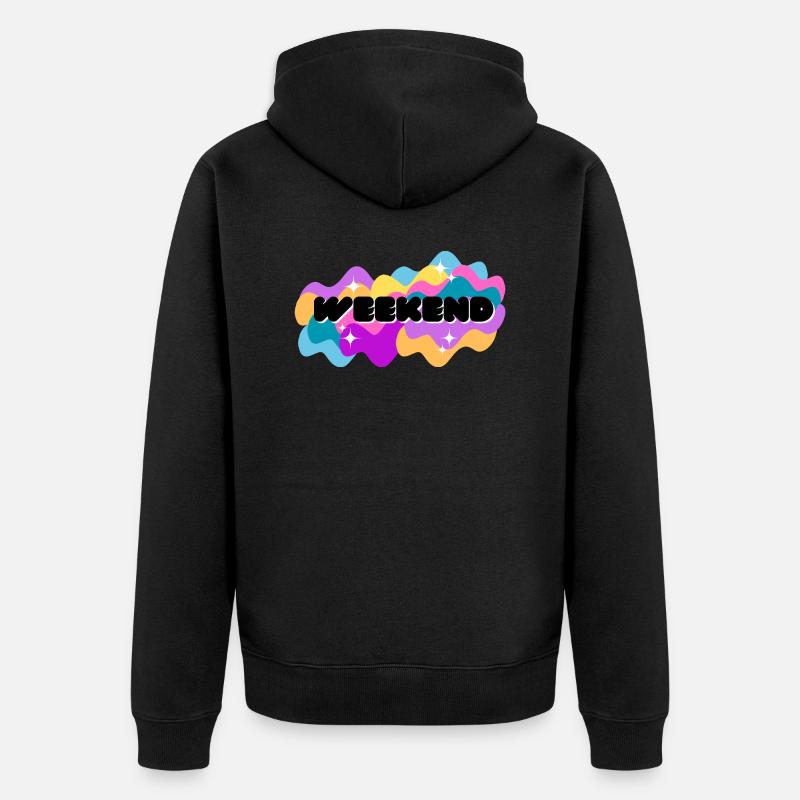 Chemise Weekend Vibes - Veste à capuche bio Premium Unisexe - noir
