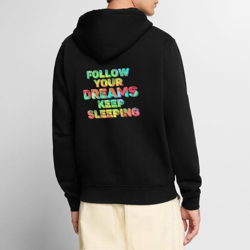 Keep Your Dreams Keep Sleeping Unisex Premium Organic Zip Hoodie