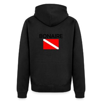 Drapeau de plongée Bonaire - Plongée sous-marine - Plongée sous-marine - Tauchen - Veste à capuche bio Premium Unisexe - noir - Dos - Nico (187cm)