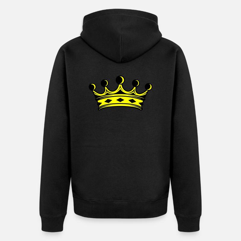 Couronne 2 - Veste à capuche bio Premium Unisexe - noir