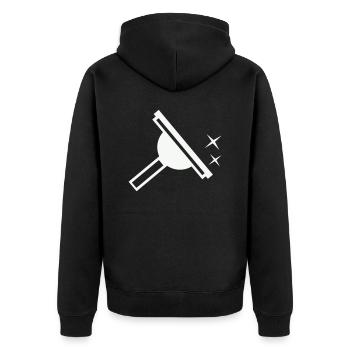 Window Cleaner - Unisex Premium Organic Zip Hoodie - black - Back - Nico (187cm)
