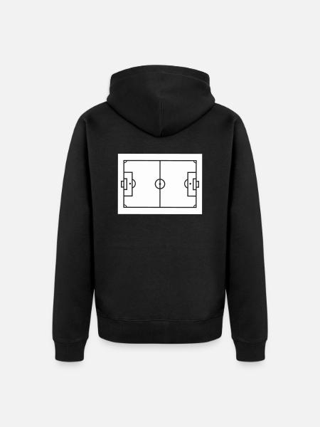 fussball feld - Unisex Premium Bio Zip Hoodie - Schwarz