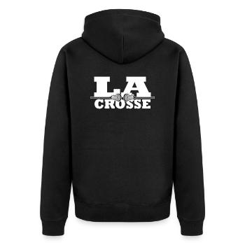 crosse crosse merchandising joueurs de crosse - Veste à capuche bio Premium Unisexe - noir - Dos - Nico (187cm)
