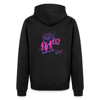 161ers wont Jinx it - Merch of Legends - Unisex Premium Bio Zip Hoodie - Schwarz - Hinten - Nico (187cm)
